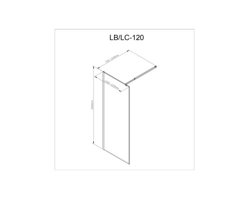 Душевая перегородка AvaCan LB120 MT Душевая перегородка AvaCan LB120 MT