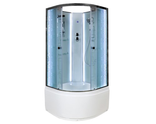 Душевая кабина Avacan EM5011NLED AVA 110x110 б/к, LED, стекла с узором, профиль хром Душевая кабина Avacan EM5011NLED AVA 110x110 б/к, LED, стекла с узором, профиль хром