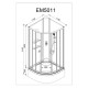 Душевая кабина Avacan EM5011NLED AVA 110x110 б/к, LED, стекла с узором, профиль хром