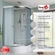 Душевая кабина Avacan D3080 AVA 80x80 стандарт, стекла матовые, профиль хром