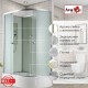 Душевая кабина Avacan D3012LN AVA 120x80 левая, без крыши, стекла матовые, профиль хром