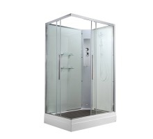 Душевая кабина Avacan K2012N AVA 120x90 без крыши, стекла прозрачные, профиль хром