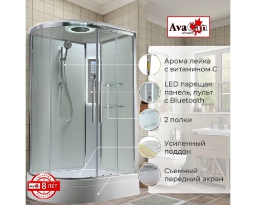 Душевая кабина EM3912RLEDT прозрачная