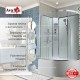 Душевая кабина Avacan EM5812LNT AVA 120x80 левая, без крыши, стекла прозрачные, профиль хром