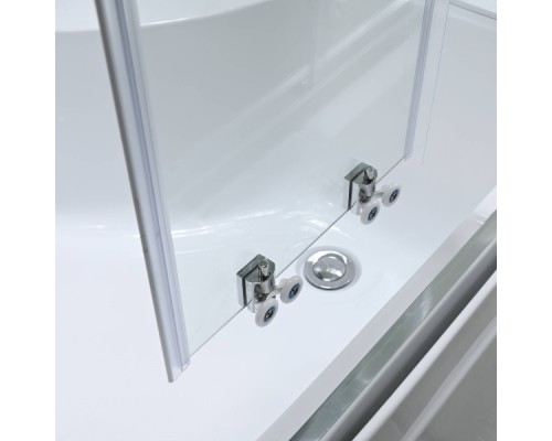 Душевая кабина Avacan EM5812LNT AVA 120x80 левая, без крыши, стекла прозрачные, профиль хром