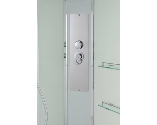 Душевая кабина Avacan EM5812LNT AVA 120x80 левая, без крыши, стекла прозрачные, профиль хром