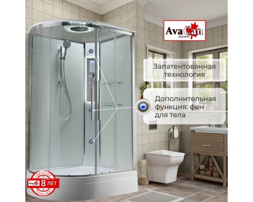 Душевая кабина EM3812RLEDT прозрачная