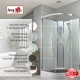Душевая кабина EM2090NT без крыши прозрачная