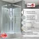 Душевую кабина Avacan EM3080NT AVA 80x80, стандарт, стекла матовое/прозрачное, профиль хром