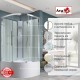 Душевая кабина EM5090NT без крыши прозрачная