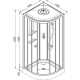 Душевая кабина Avacan EM1510 AVA 100x100 стандарт, стекла с узором, профиль хром