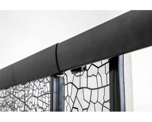 Душевая дверь Avacan FB2 190-210 AVA 190-210x195 стекла с рисунком, профиль черный