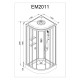 Душевая кабина Avacan EM2011GM AVA 110x110 с гидромассажем, стекла с узором, профиль хром