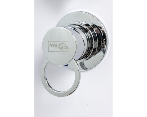 Душевая кабина Avacan EM2011GM AVA 110x110 с гидромассажем, стекла с узором, профиль хром