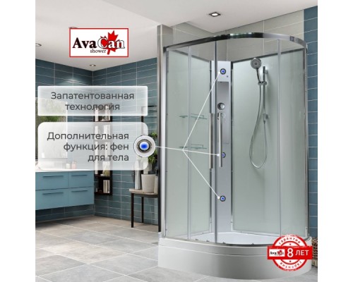 Душевая кабина EM3812LNT без крыши прозрачная