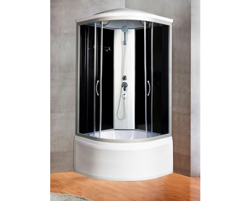 Душевая кабина River DESNA XL 90/44 TH 90х90 тонированное стекло, профиль хром матовый