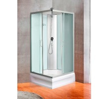 Душевая кабина River QUADRO Б/К 80/24 MT 80х80 без крыши, матовое стекло, профиль хром матовый