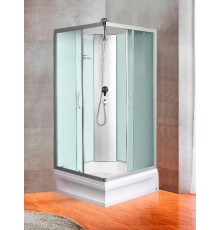 Душевая кабина River QUADRO Б/К 100/80/24 MT 100x80 без крыши, матовое стекло, профиль хром матовый