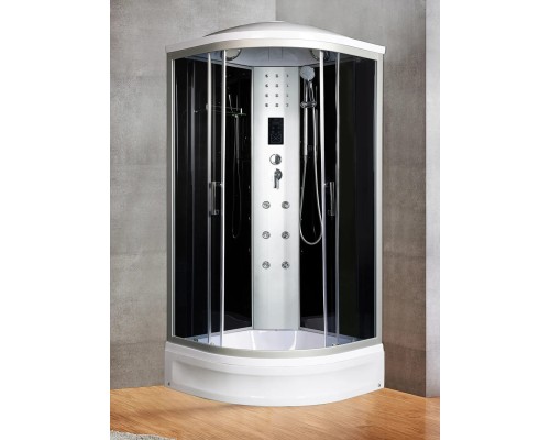Душевая кабина River DUNAY  80/24 TH 80х80 тонированное стекло, профиль хром матовый