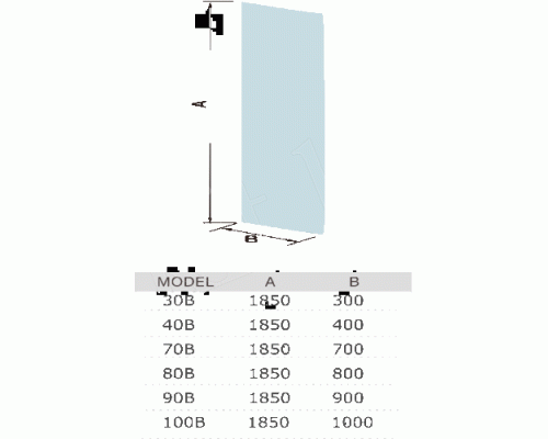 Стеклянная душевая стенка Weltwasser 400 80B/90B/100B