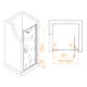Душевая дверь RGW 80х195 SV-05-B черный, Black Smart Line, 8 мм, Easy 70320508-194