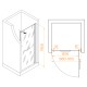 Распашная душевая дверь RGW PA-103-Gb 90*195 прозрачное стекло 6 мм 020810309-16