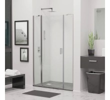 Душевая дверь 100*60*195 RGW LE-009 (LE-004 + Z-09) Хром/Прозрачное/6 мм (Easy)