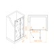 Распашная душевая дверь RGW SV-004-Gg 100*200 прозрачное стекло 8 мм 353200410-110
