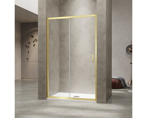 Душевая дверь 100*195 RGW PA-114-Gb Золото браш/Прозрачное/6 мм (98-102) (EasyClean) (030811410-16)