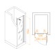 Распашная душевая дверь RGW PA-103-B 60*195 прозрачное стекло 6 мм 020810306-14