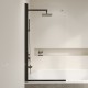 Шторка на ванну RGW SC-09-B прозрачное стекло 6 мм цв. профиля чёрный арт.06110908-14