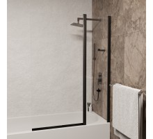Шторка на ванну RGW SC-11-B прозрачное стекло 6 мм цв. профиля чёрный арт.03111110-14
