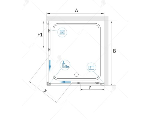 Душевой уголок RGW Classic CL-34 80x80 стекла прозрачные, профиль хром 32093488-11