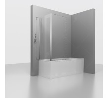 Боковая панель RGW Z-052 прозрачное стекло 6 мм цв. профиля хром арт.35225208-11