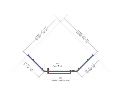 Душевой уголок RGW HO-081-B100*100*195 cтекло прозрачное 8 мм цвет профиля чёрный арт.350608100-14