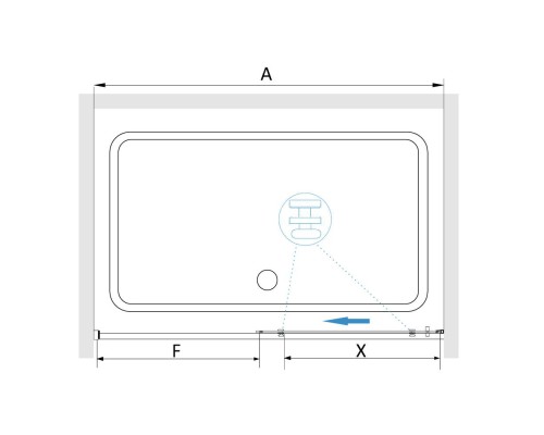  Раздвижная душевая дверь RGW SV-12-B 120*195 прозрачное стекло 6 мм 32321212-14