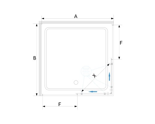 Асимметричные Душевая дерь RGW SV-31 Прозрачное cтекло цвет профиля 6 мм 32323199-11