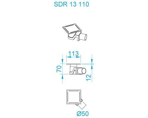 Душевой трап RGW SDR-13B (110x110)