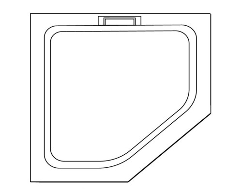 Душевой поддон трапеция RGW STA-61B Черный  90*90*3 арт.16330599-04