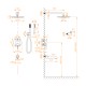 Комплект RGW SP-55-G золото (головной душ/смеситель/ручной душ/излив) 51140855-06