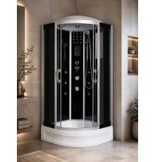 Душевая кабина River TEMZA 100/24 TH 100х100 тонированное стекло, профиль хром матовый