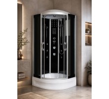Душевая кабина River TEMZA 90/24 TH 90х90 тонированное стекло, профиль хром матовый